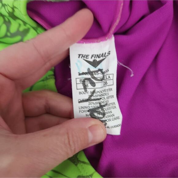 The Finals Competitive Swimsuit Size 26 Green One Piece Bathing Suit - Picture 2 of 5
